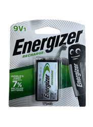 Energizer 9V Rechargeable Household Battery, Silver