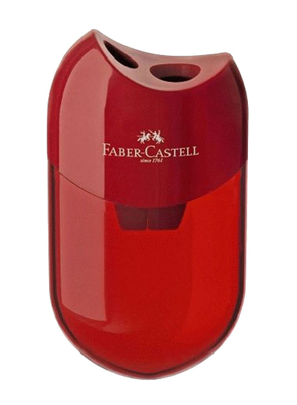 Faber-Castell Two Hole Apple Sharpener, Red