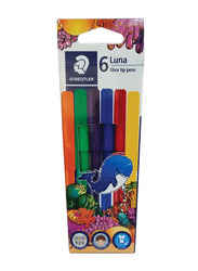 Staedtler Luna Fibre Tip Pen Set, 6 Pieces, Multicolour