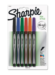 Sharpie 6-Piece Pen Fine Point Pen, 1751690, Multicolour