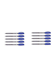 Faber-Castell 10-Piece Ballpoint Pen Set, Blue