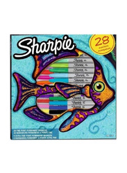 Sharpie 28-Piece Permanent Markers Fish Pack, Multicolour