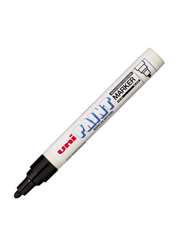 Uniball Permanent Marker, White/Black