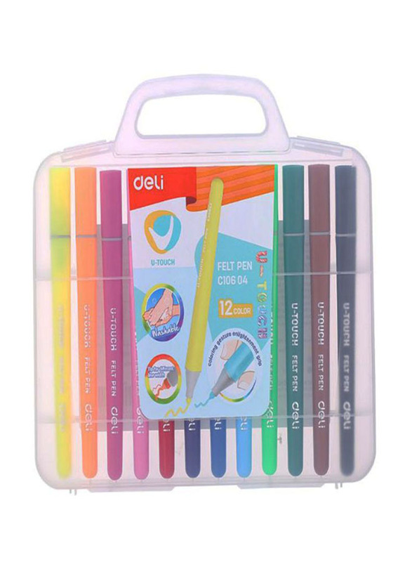 

Deli U-touch Felt Pen Set, 12 Pieces, Multicolour