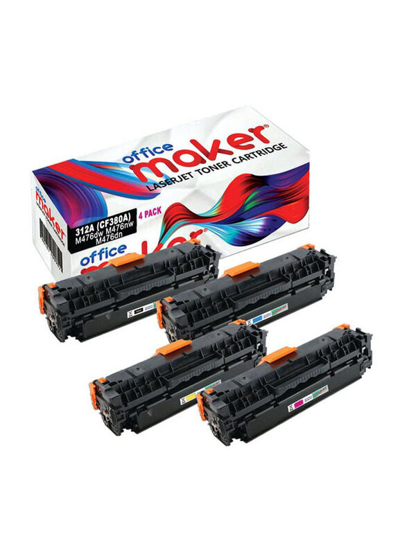 

HP Office Maker 312A CF380A Multicolour Toner Cartridge, 4 Pieces