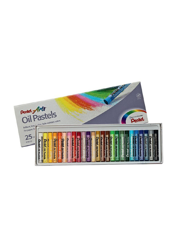 Pentel 25-Piece Arts Oil Pastels Caryon Set, Multicolour