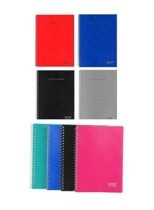 Partner Single Line Notebook, 8 Pieces, A4 & A5 Size, Multicolour