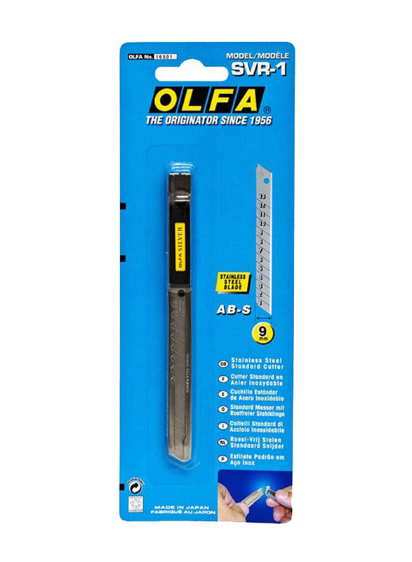 Olfa Stainless Steel Utility Knife, Silver