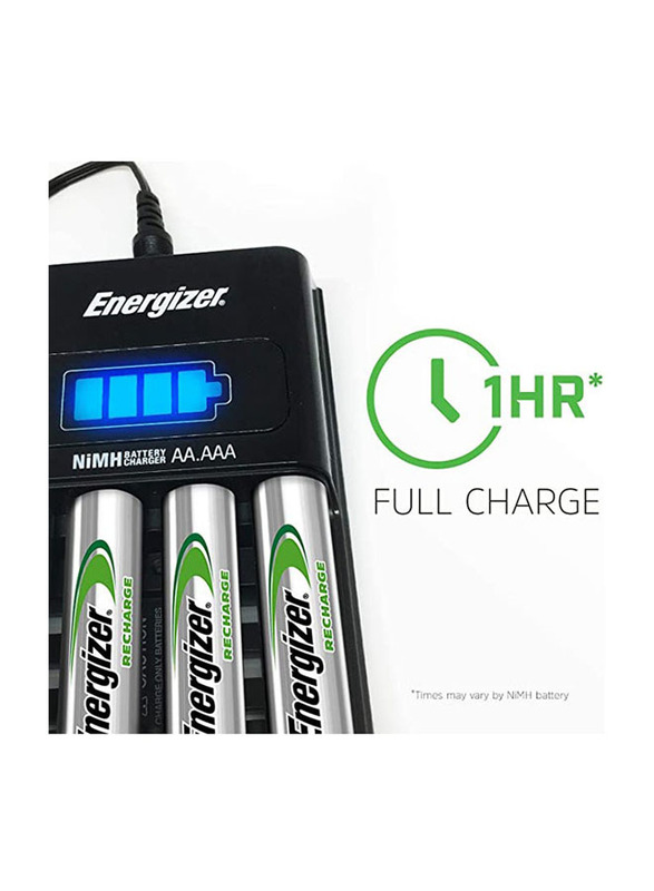 Energizer ACCU Rechargeable Maxi Charger With Batteries, Multicolour