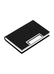 PU Leather Professional Business Visiting Card Case Wallet, 6.5 x 1.25 x 9.5cm, Black