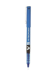 Pilot V5 Hi-Tecpoint Extra Fine Ink Roller Ball Pen, Blue