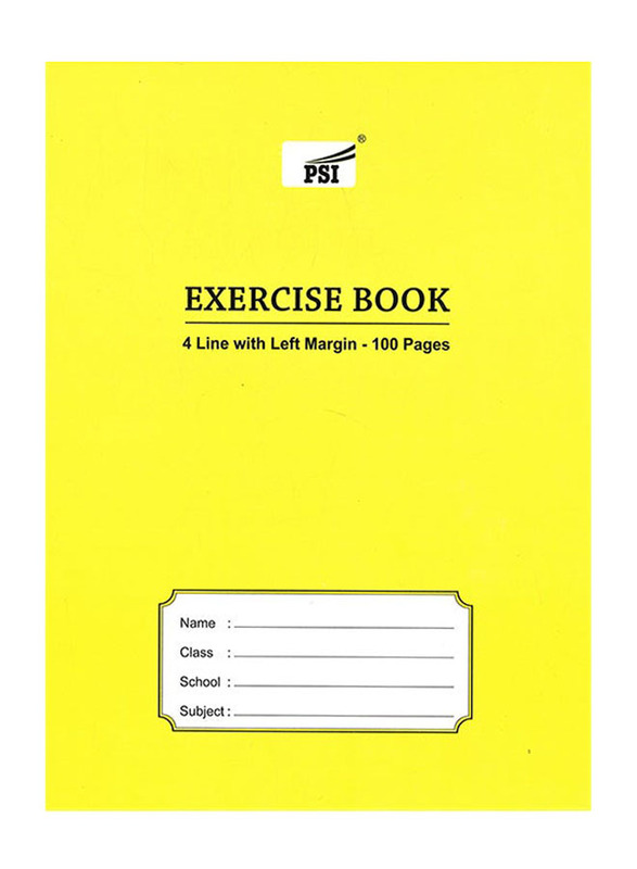 Psi Four Line Exercise Book, 100 Pages