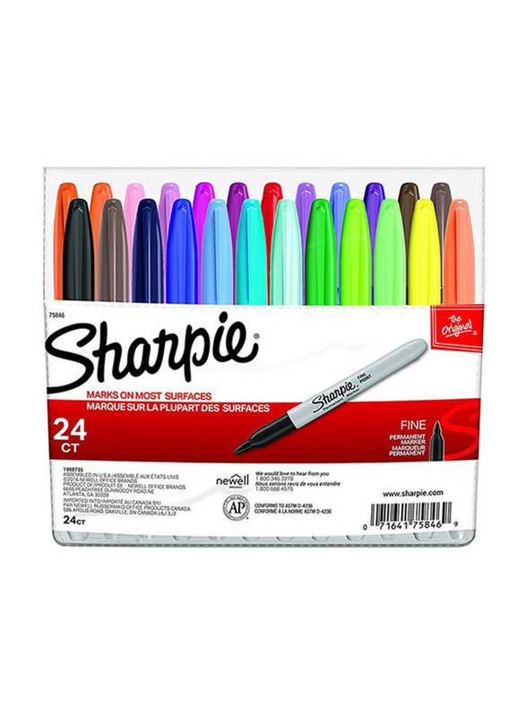 Sharpie 24-Piece Permanent Marker Set, Multicolour