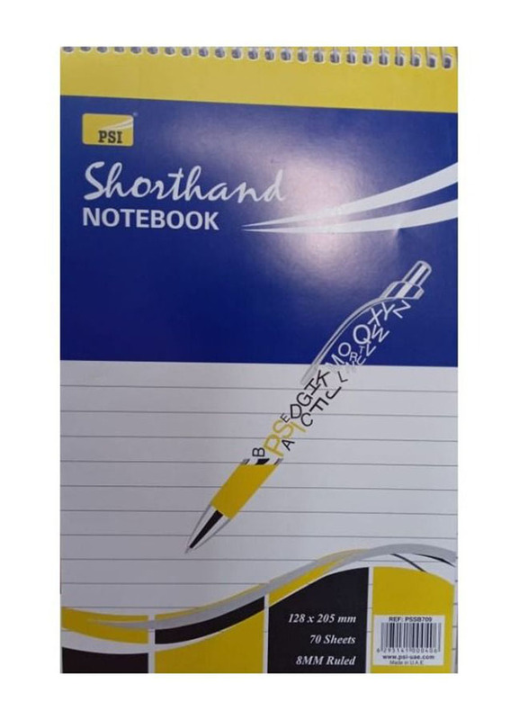 PSI Shorthand Pad, 12 x 70 Sheets, Blue/White