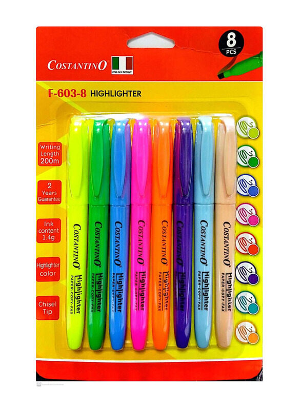 

Costantino 8-Piece Costantino Highlighter, Multicolour