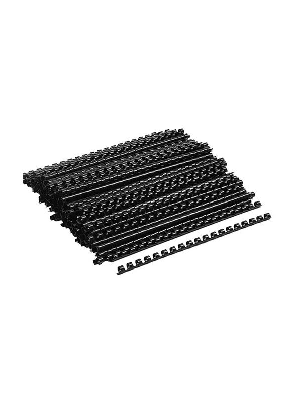 Ring Binding Comb for A4 Paper, 8mm, 100 Pieces, Black