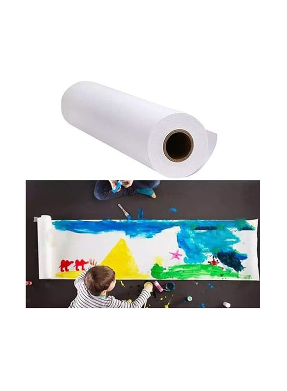 Terabyte Jumbo Easel Drawing Art Paper Roll, 44cm x 50m, White