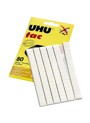 UHU Tac Removable And Reusable Glue Pads, 80 Pieces, Multicolour