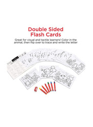 Faber-Castell Colour & Learn Alphabet Flash Cards Colouring Set, 35 Pieces, Multicolour