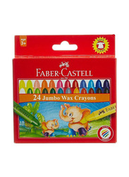 Faber-Castell Jumbo Wax Crayons, 24 Pieces, Multicolour