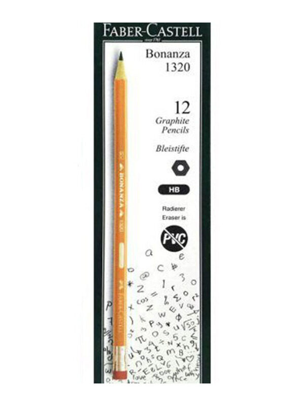 Faber-Castell 48-Piece Bonanza HB Lead Pencil Set, Orange/Black