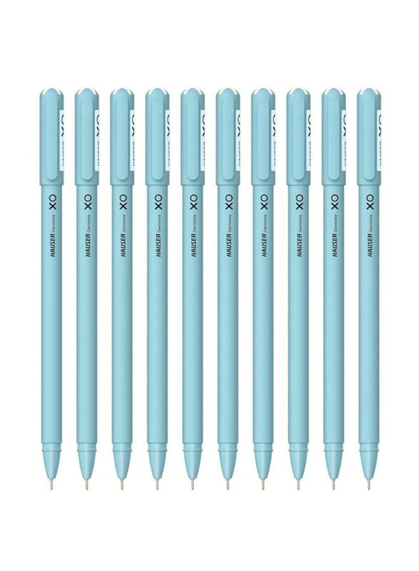 

Hauser 10-Piece XO Ball Pen Set, Blue