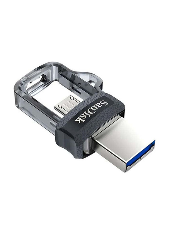 SanDisk 128GB Ultra Dual 3.0 Type-A Flash Drive, SDDD3-128G-G46, Black/Silver