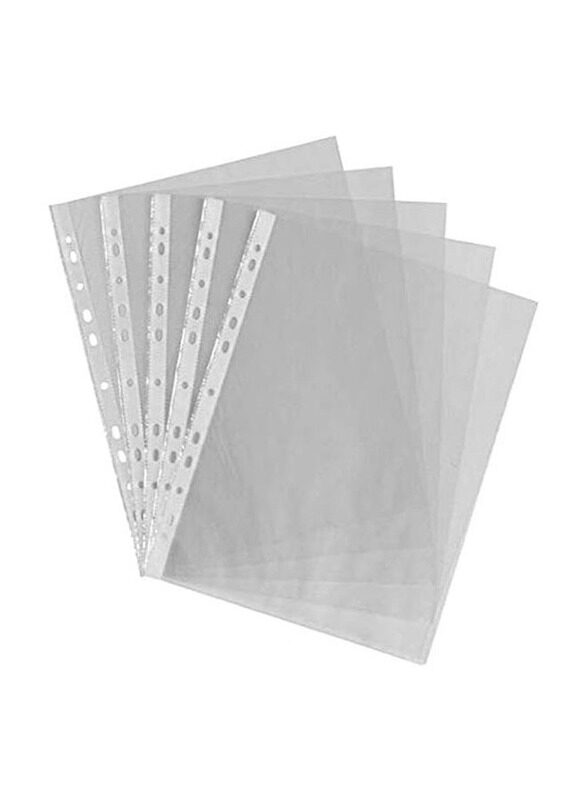 

Deluxe 100-Piece A4 60mic Reinforcement Pocket, Clear