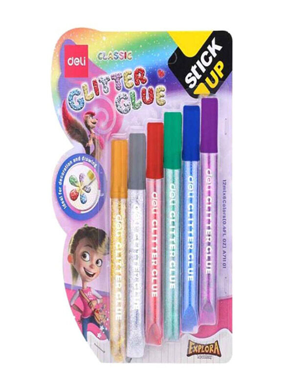 

Deli Glitter Glue Set, 6 Pieces, Multicolour