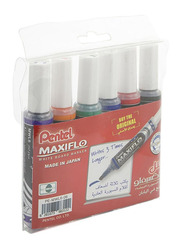Pentel 6-Piece MaxiFlo Marker Set, Blue/Orange/Green