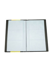 600 Business Card Holder Organizer Book, Clear/Black