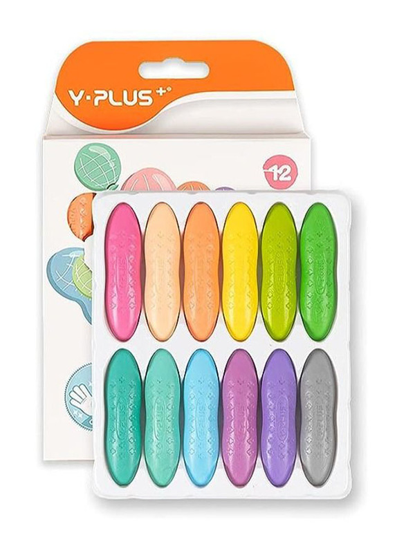 Washable Crayons for Kids, 12 Colors Water-drop Shape Toddler Crayons in Bulk, Non Toxic Crayons Set Safe for Babies and Children Age 3+, Coloring