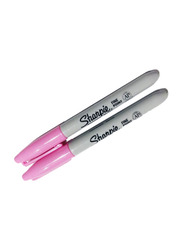 Sharpie 2-Piece Fine Point Permanent Marker, Grey/Pink