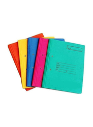 Spring File Folder for A4 Documents Filing, 300GSM, 5 Pieces, Multicolour