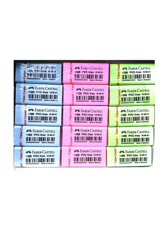 Faber-Castell 30-Piece Radierer Eraser, Multicolour