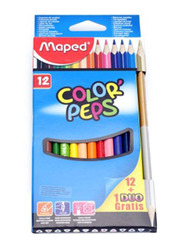 Maped Colour Pencil Box, 2 Pack, Md-832021, Multicolour