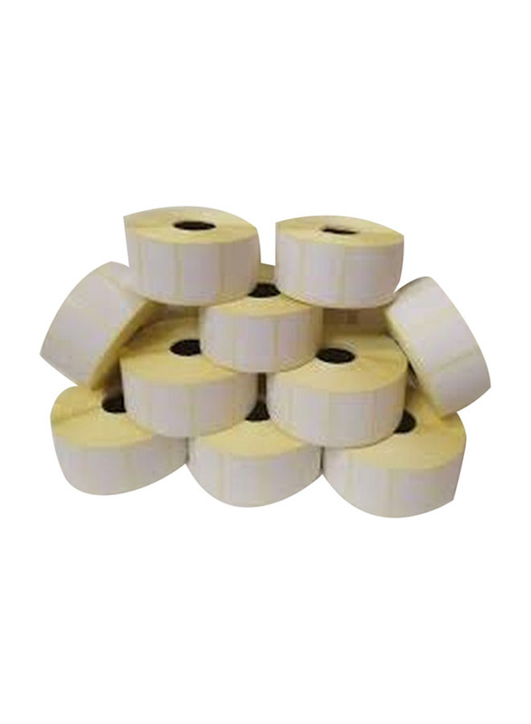Postech Direct Thermal Barcode Labels Roll, 10 Pieces, White
