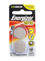 Energizer CR2016 Lithium Coin Battery Set, 2 Pieces, Silver