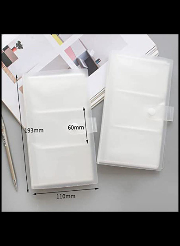 120 Slots Transparent Business Card Holder, OS4285, Clear
