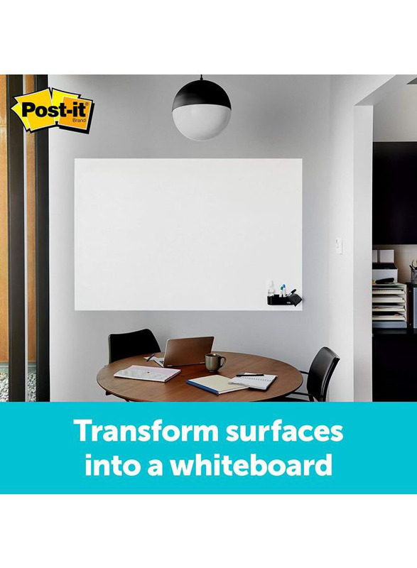 3M Post-it Dry Erase Board Surface, 3 x 2 Feet, White