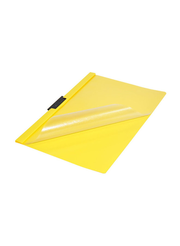 Durable Duraclip File Set, 25 Pieces, A4 Size, Yellow/Clear