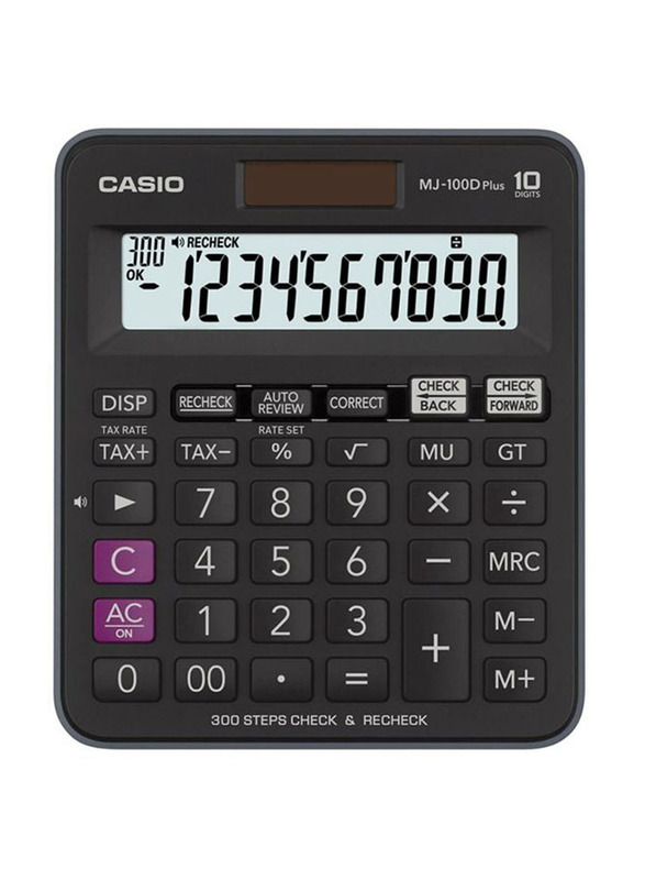 Casio 10-Digit Financial Calculator, MJ100D Plus, Black