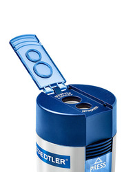 Staedtler 10-Piece Single Hole Tub Sharpener, Blue/Grey