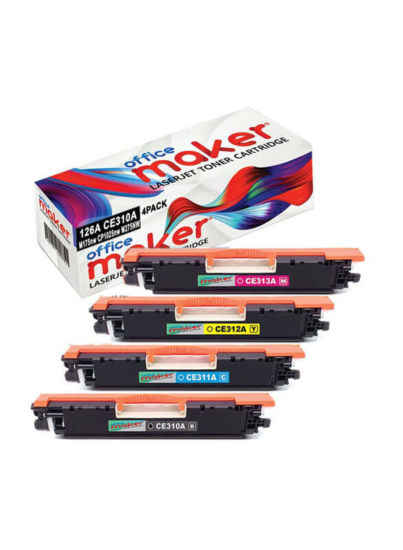 

HP Office Maker 126A CE310A Multicolour Laserjet Toner Cartridge, 4 Pieces