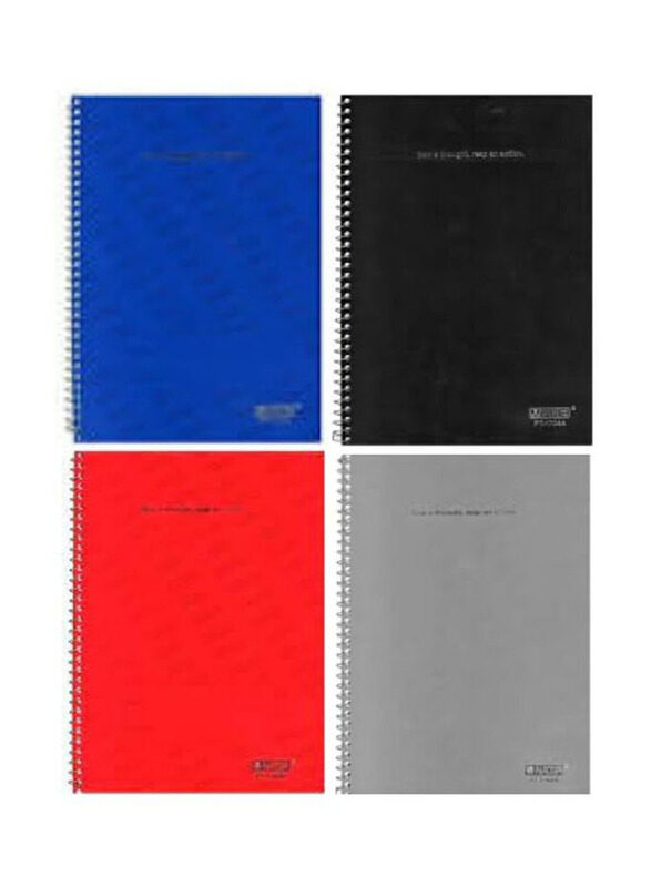 

Partner Single Line Notebook, 4 Pieces, A4 Size, Multicolours