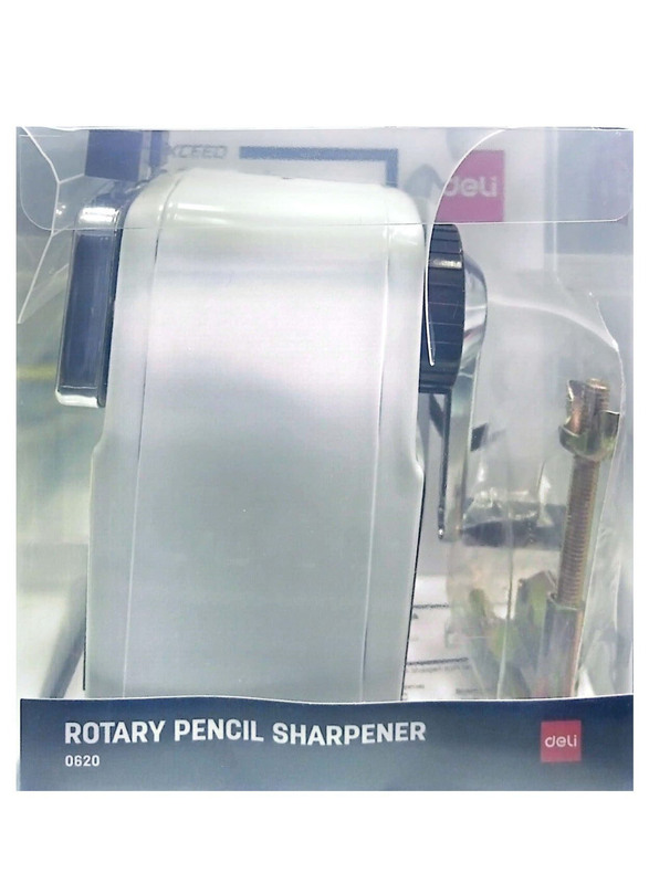 Deli Rotary Pencil Sharpener with Metal Body, Multicolour