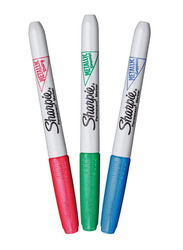 Sharpie 3-Piece Metallic Permanent Markers Set, Multicolour