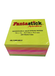 Fantastick Removable Self-Sticky Notes, 400 Sheets, Multicolour
