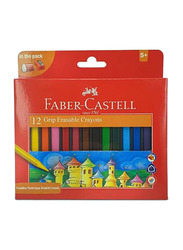 Faber-Castell Grip Erasable Triangular Crayons Set, 1 Piece, Multicolour