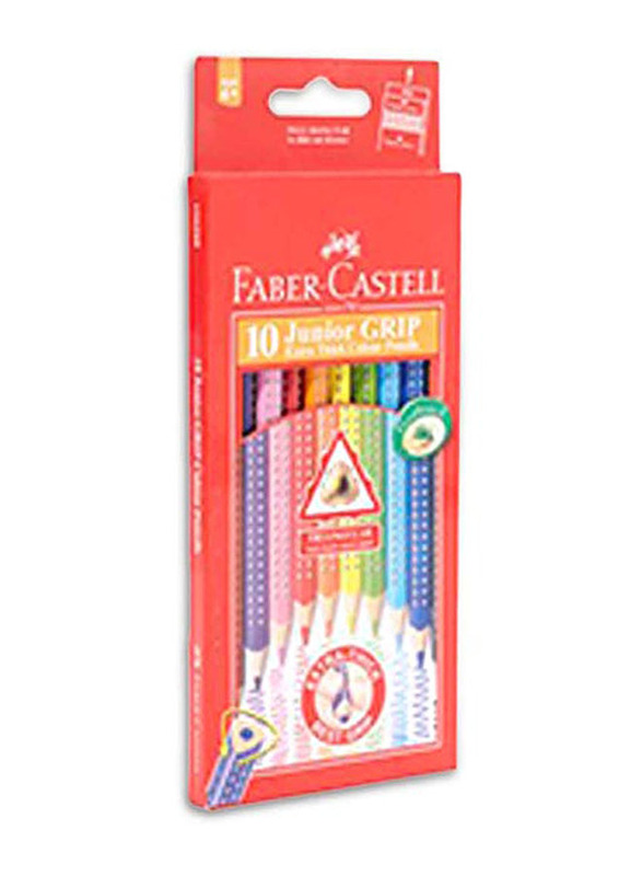 Faber-Castell Junior Grip Colour Pencil Set, 10 Pieces, Multicolour